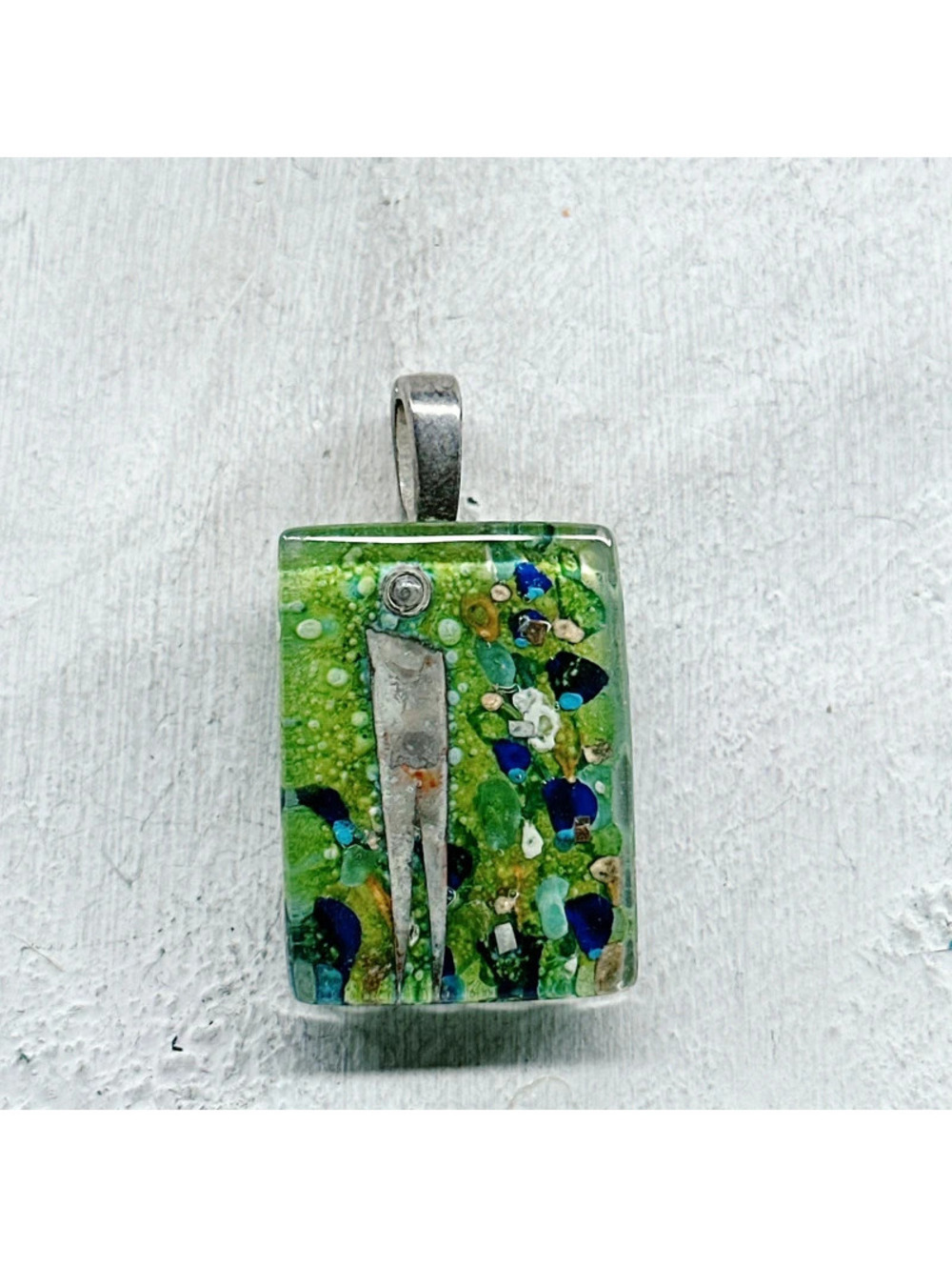5503gc. Green Moma Pendant Floral
